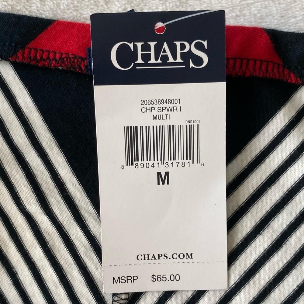 Chaps Chevron Maxi Skirt 100% cotton sz Medium new with Tags - Picture 8 of 14